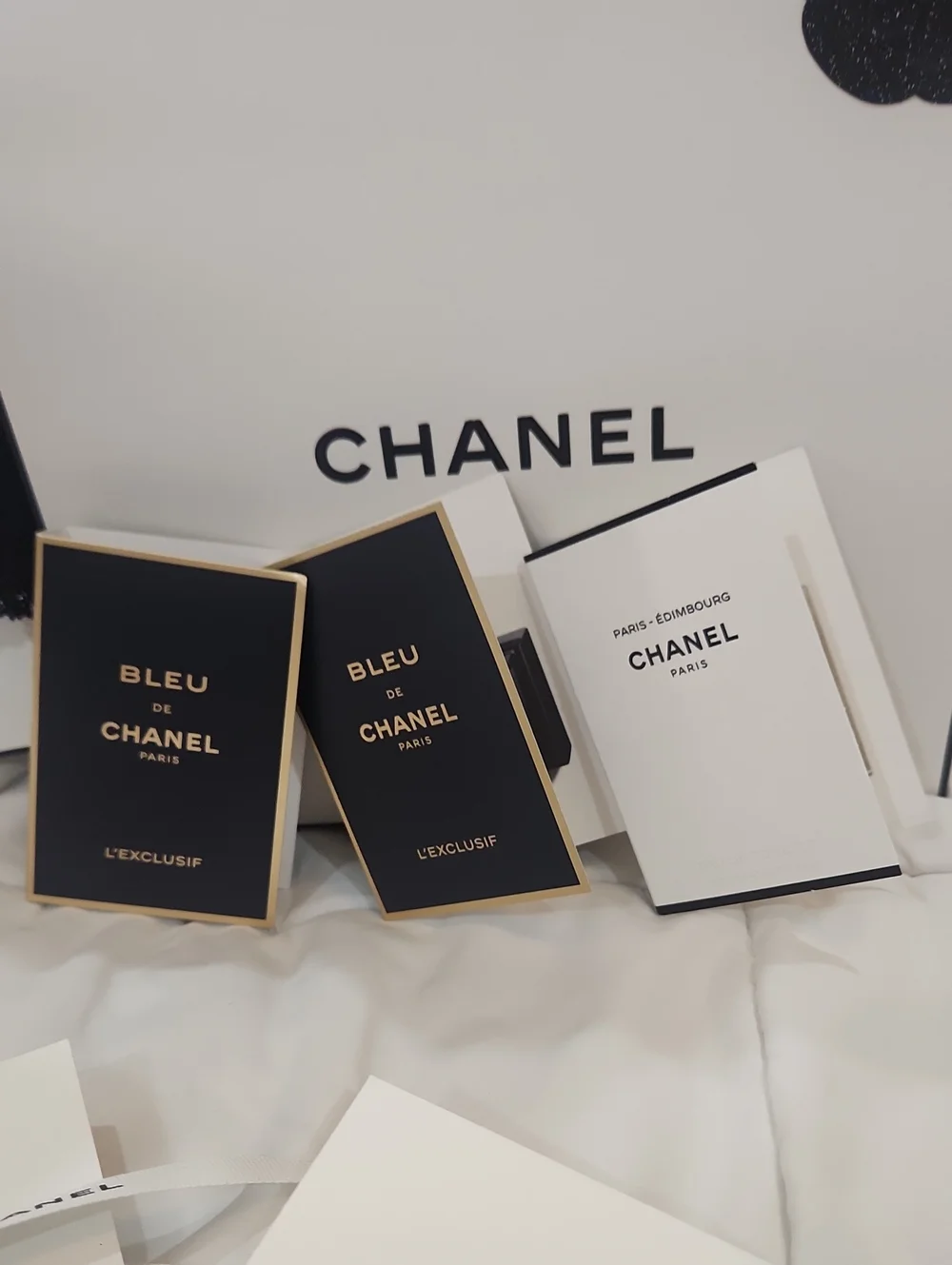 CHANEL 6xPerfume Spray 2xMascara Mini 2XLuxury Boxes 2xShip Boxes 1xBag Camellia